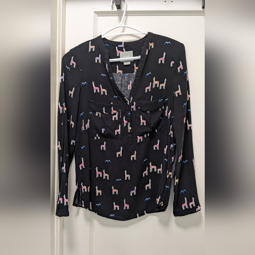 Maeve Llama Henley Top